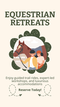 Platilla de diseño Luxury Retreat Offer with Horses Instagram Video Story