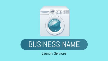 Template di design Offerta di servizi di lavanderia e pulitura a secco Business Card US