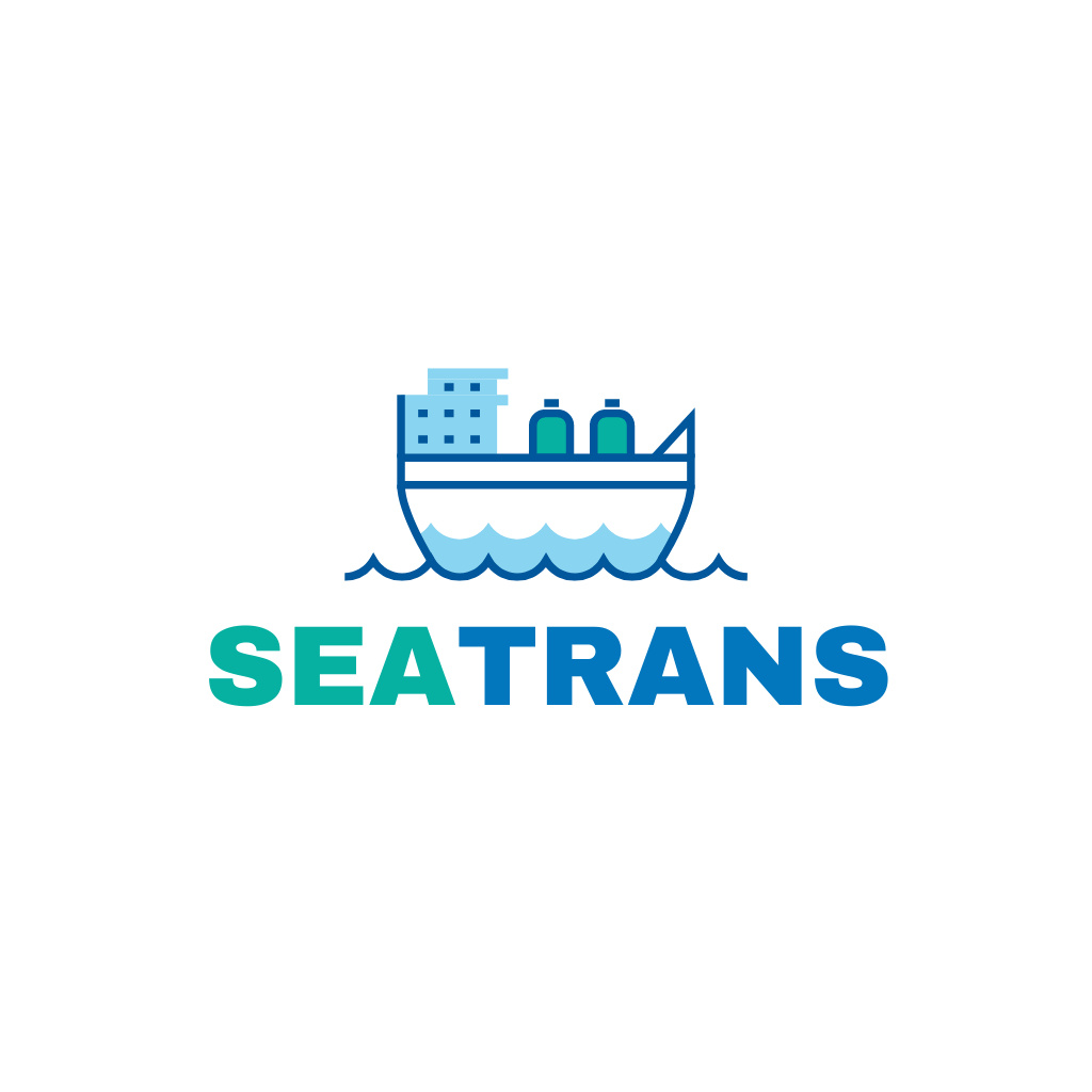 Marine Transport Company Emblem Logo – шаблон для дизайну