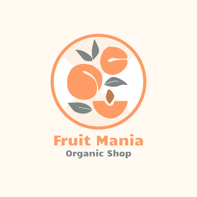 Plantilla de diseño de Fruit Organic Shop Ad Logo 