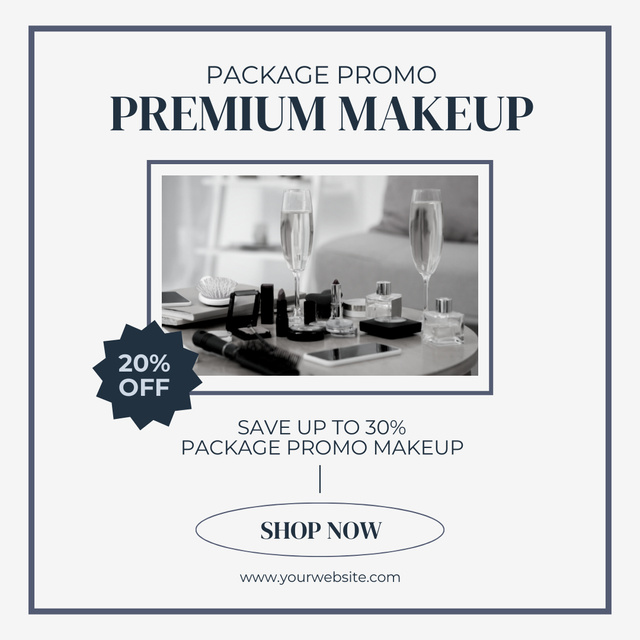 Ontwerpsjabloon van Instagram van Makeup Package Discount Offer