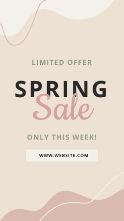 Limited Time Spring Sale Announcement Instagram Story Design Template