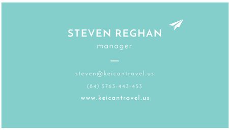 Contact Information of Company Manager Business Card US Design Template