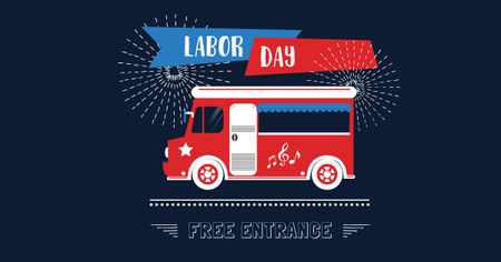 Labor Day Celebration Announcement Facebook AD Design Template