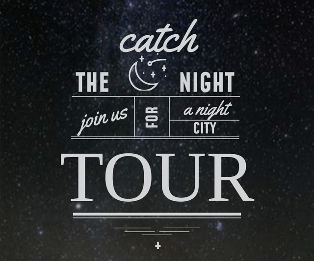 Offer of Tourist Walk in Night City Large Rectangle Design Template