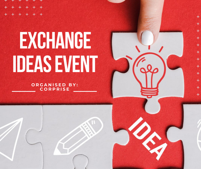 Announcement of the Idea Exchange Event Facebookデザインテンプレート