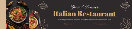 Különleges vacsora olasz étterem Ebay Store Billboard tervezősablon