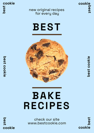 Platilla de diseño New Cookies Recipes Ad Poster A3