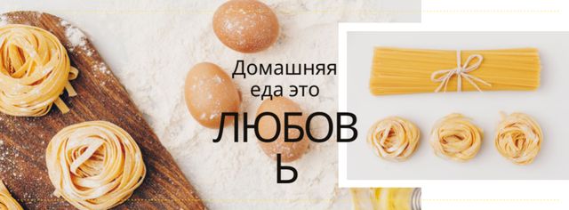 Cooking Italian pasta Facebook cover Tasarım Şablonu