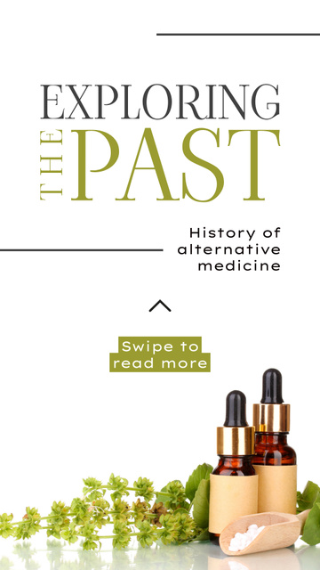 Designvorlage History Of Alternative Medicine With Herbal Remedies für Instagram Video Story