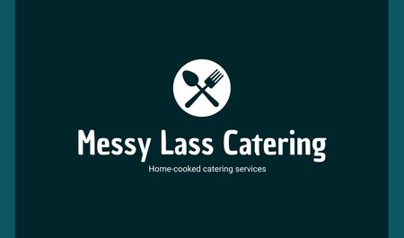 Catering Services Offer Business card Design Template