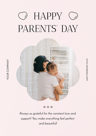 Happy parents' Day Poster tervezősablon