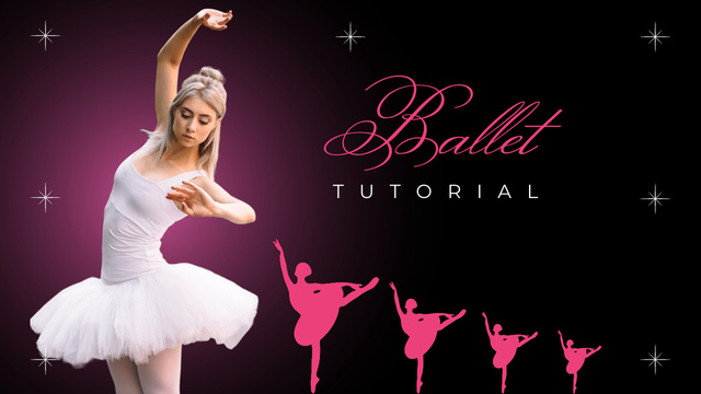 Ballet Tutorial Video Youtube Thumbnail tervezősablon