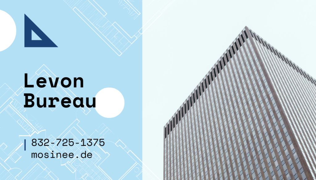 Modèle de visuel Architectural Bureau Offer Modern Skyscraper - Business Card US