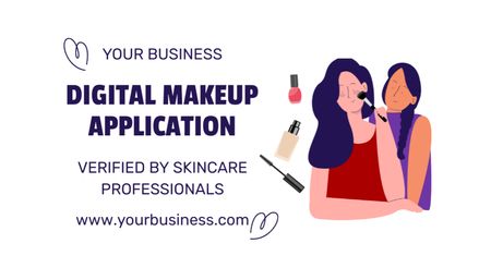 Platilla de diseño Digital Makeup Artist Service Offer Business Card US