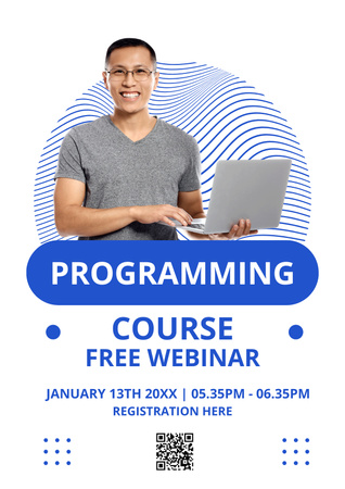 Ontwerpsjabloon van Poster van Webinar Topic about Programming