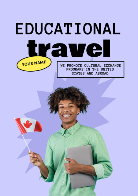 Educational Tours Ad Flyer A7 Tasarım Şablonu