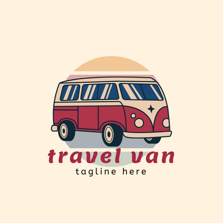 Пропозиція туристичного фургона Animated Logo – шаблон для дизайну