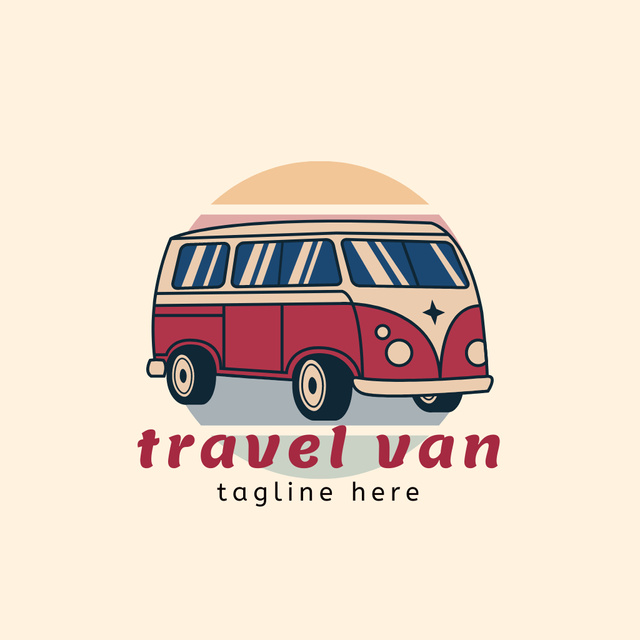 Ontwerpsjabloon van Animated Logo van Travel Van Offer