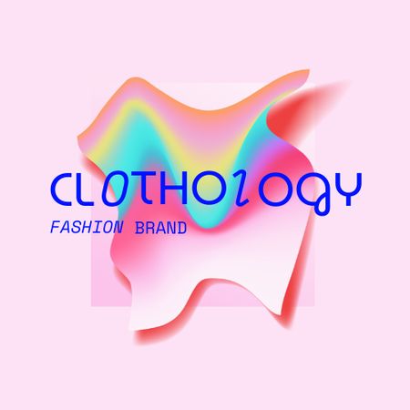 Fashion Brand Ad with Bright Abstraction Logo Design Template