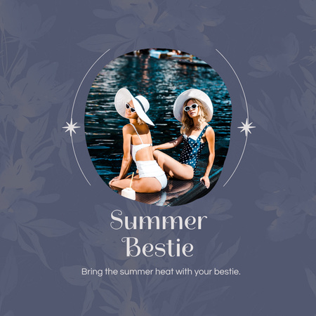 Summertime With Two Friends Instagram Design Template