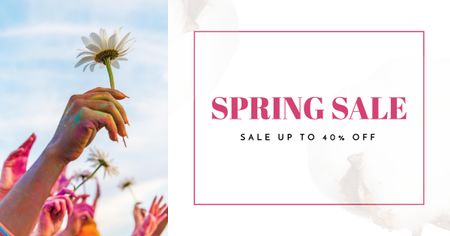Spring Seasonal Sale Offer Facebook AD Design Template