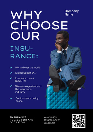 Platilla de diseño Choose Our Company for Travel Insurance Getting Poster