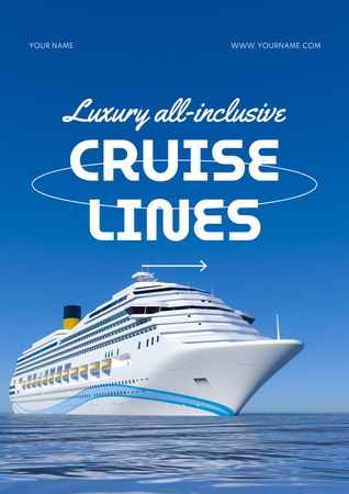 Cruise Lines Trips Ad Poster Design Template