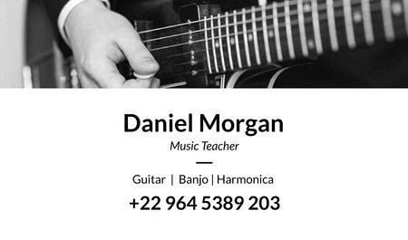 Music teacher Services Offer Business card Design Template