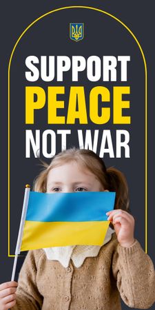 Platilla de diseño Support Peace not War Graphic