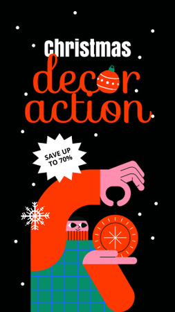 Christmas Holiday Decorations Sale Instagram Story – шаблон для дизайну