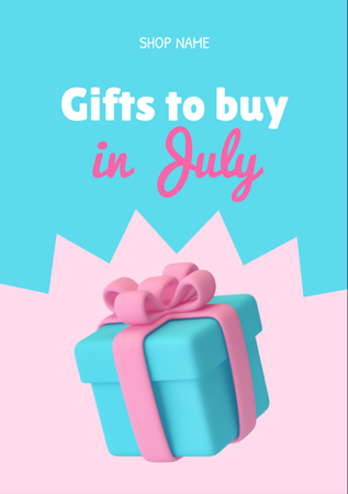 Platilla de diseño Mesmerizing Christmas Presents in July For Buying Promotion Flyer A7