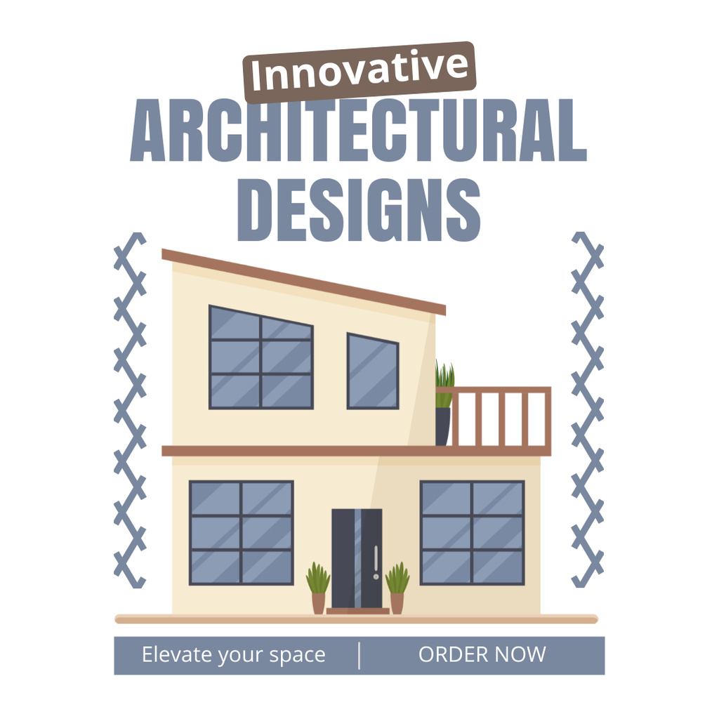 Ontwerpsjabloon van Instagram van Innovative Architectural Designs Special Offer of Services