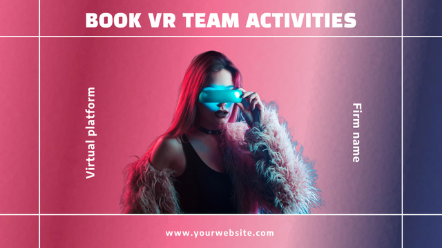Virtual Corporate Events Ad on Gradient FB event cover Šablona návrhu