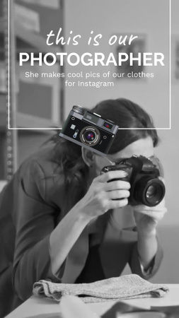 Designvorlage Get To Know Photographer In Local Business für Instagram Video Story