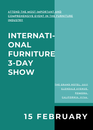 Template di design Furniture Show Announcement with Vase for Home Decor Flayer