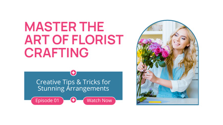 Dicas e truques do Master of Craft Bouquets Youtube Thumbnail Modelo de Design