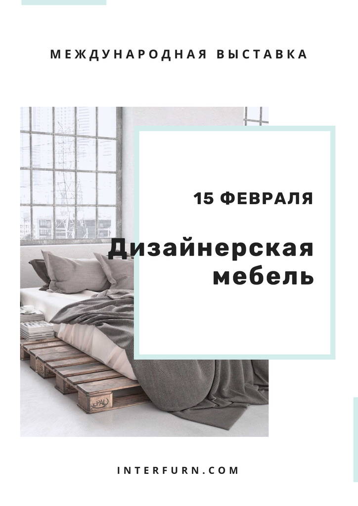 International furniture show Announcement Poster Šablona návrhu