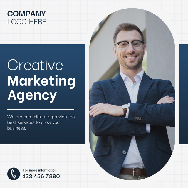 Modèle de visuel Offer of Marketing Agency Services - LinkedIn post