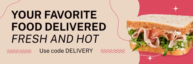 Food Delivery Service Email header Design Template