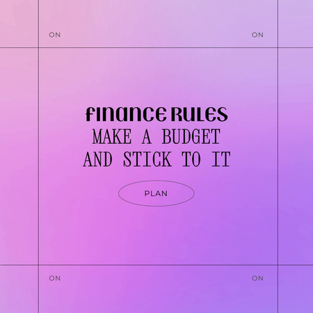 Financial Budget Planning Motivation Animated Post Design Template