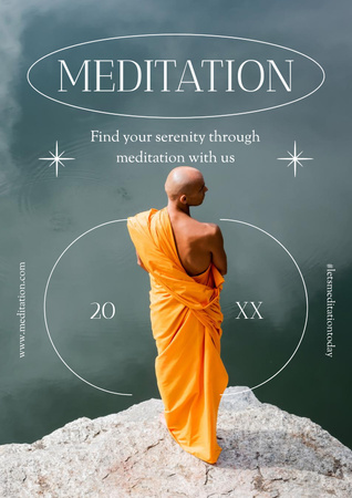 meditáció Poster tervezősablon