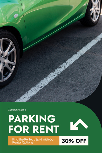 Template di design Big Discount on Best Parking Services Pinterest