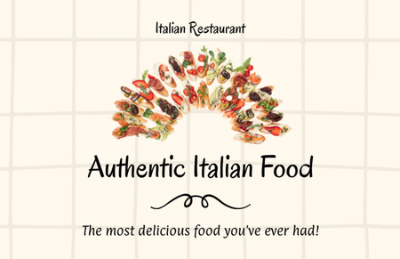 Plantilla de diseño de Oferta de comida italiana de buen gusto en el restaurante Flyer 5.5x8.5in Horizontal 