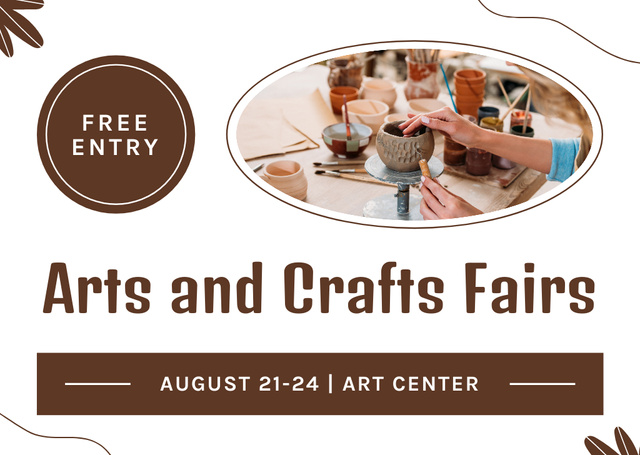 Arts And Crafts Fairs In Summer Card Πρότυπο σχεδίασης