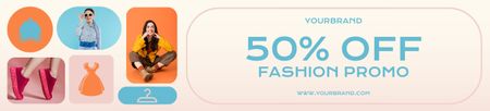 Platilla de diseño Fashion Promo with Offer of Discount Ebay Store Billboard