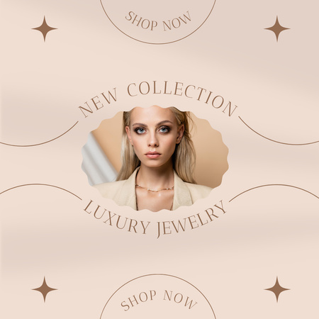 New Necklace Collection Offer for Women Instagram Design Template