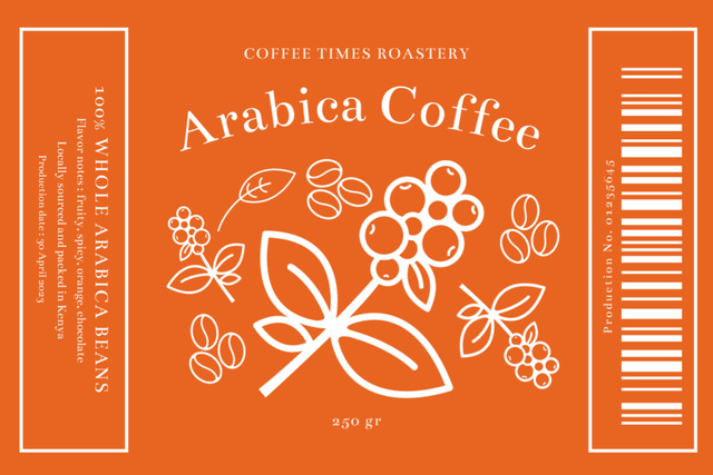 Template di design Arabica Coffee Offer Label