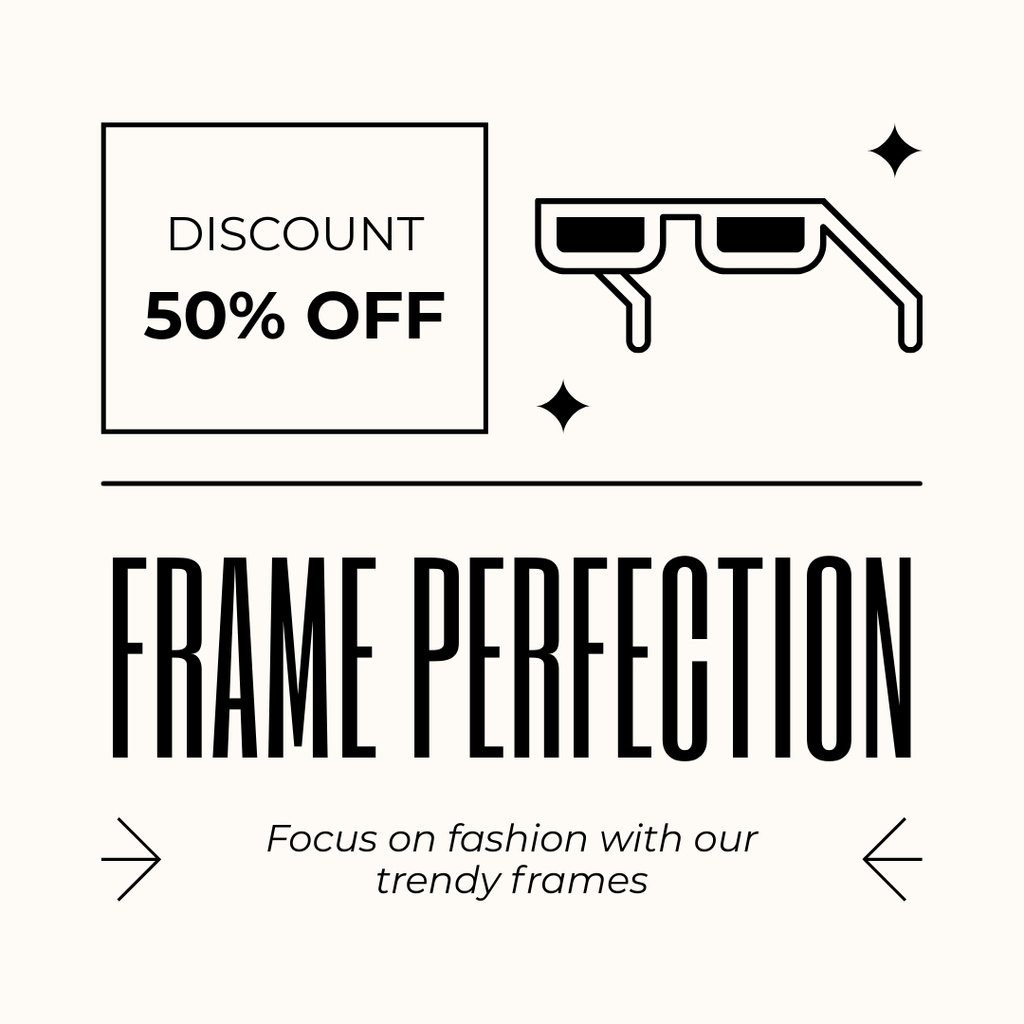 Frame Perfection Offer with Huge Discount Instagram Šablona návrhu