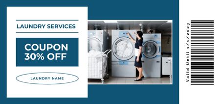 Template di design Discount on Laundry with Caring Staff Coupon Din Large